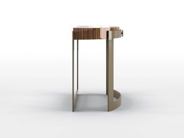 OLIVER - Steel coffee table and walnut top by BRUNO ZAMPA - view 3